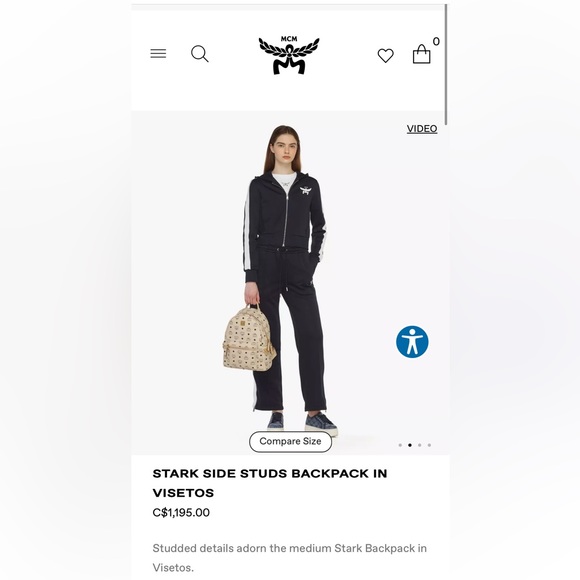 MCM STARK SIDE STUDS BACKPACK IN VISETOS - Picture 16 of 16